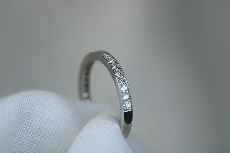 Alliance grains - Or blanc 18K & diamants