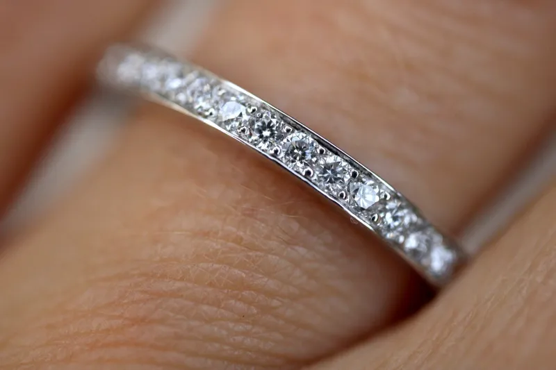 Alliance grains - Or blanc 18K & diamants