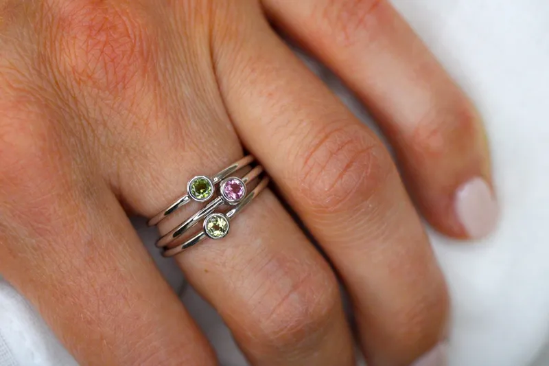 Bague en or jaune 18K & Tourmaline verte