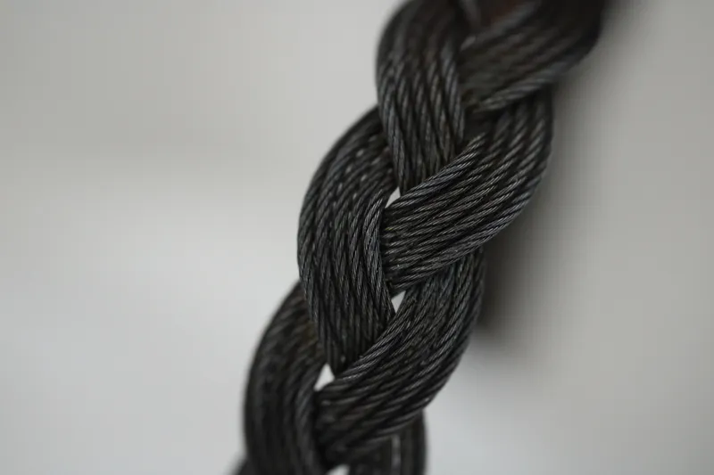 Bracelet homme - acier noir - or rose 18K & diamants champagne
