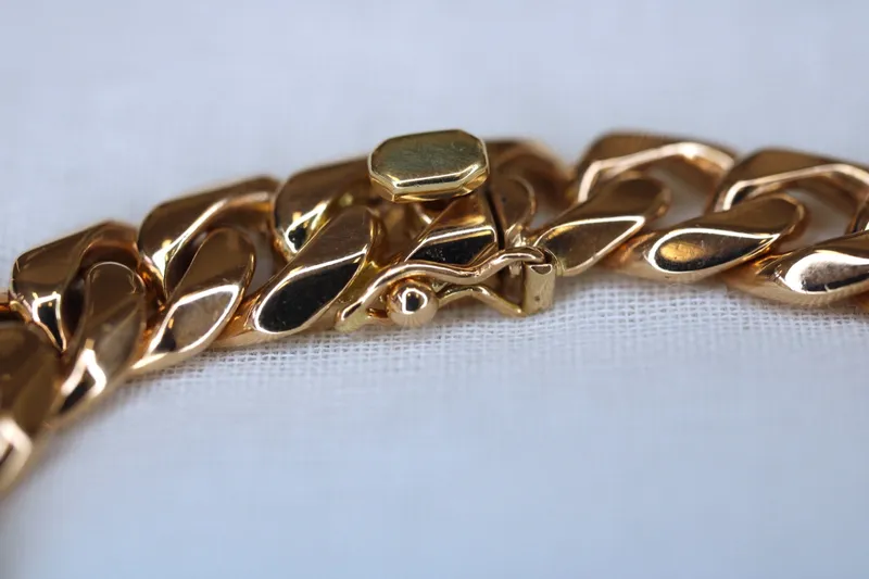 Gourmette en or rose 18k